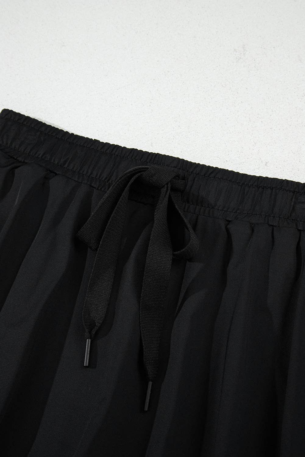 Lovesoft - Black High Waist Drawstring Tennis Skort with Lining