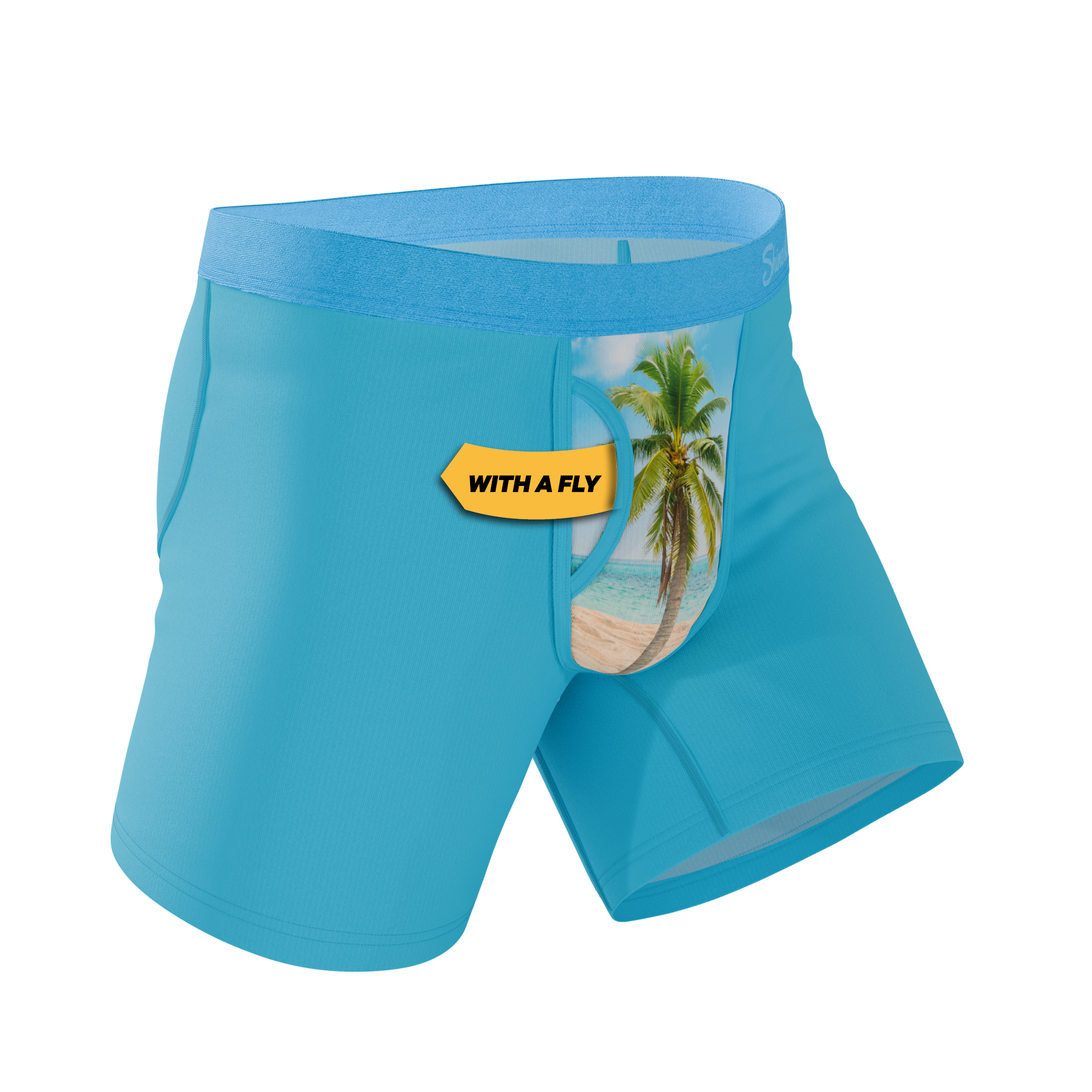 Shinesty, Inc - The Beach Please | Palm Tree Ball Hammock® Pouch Underwear With Fly