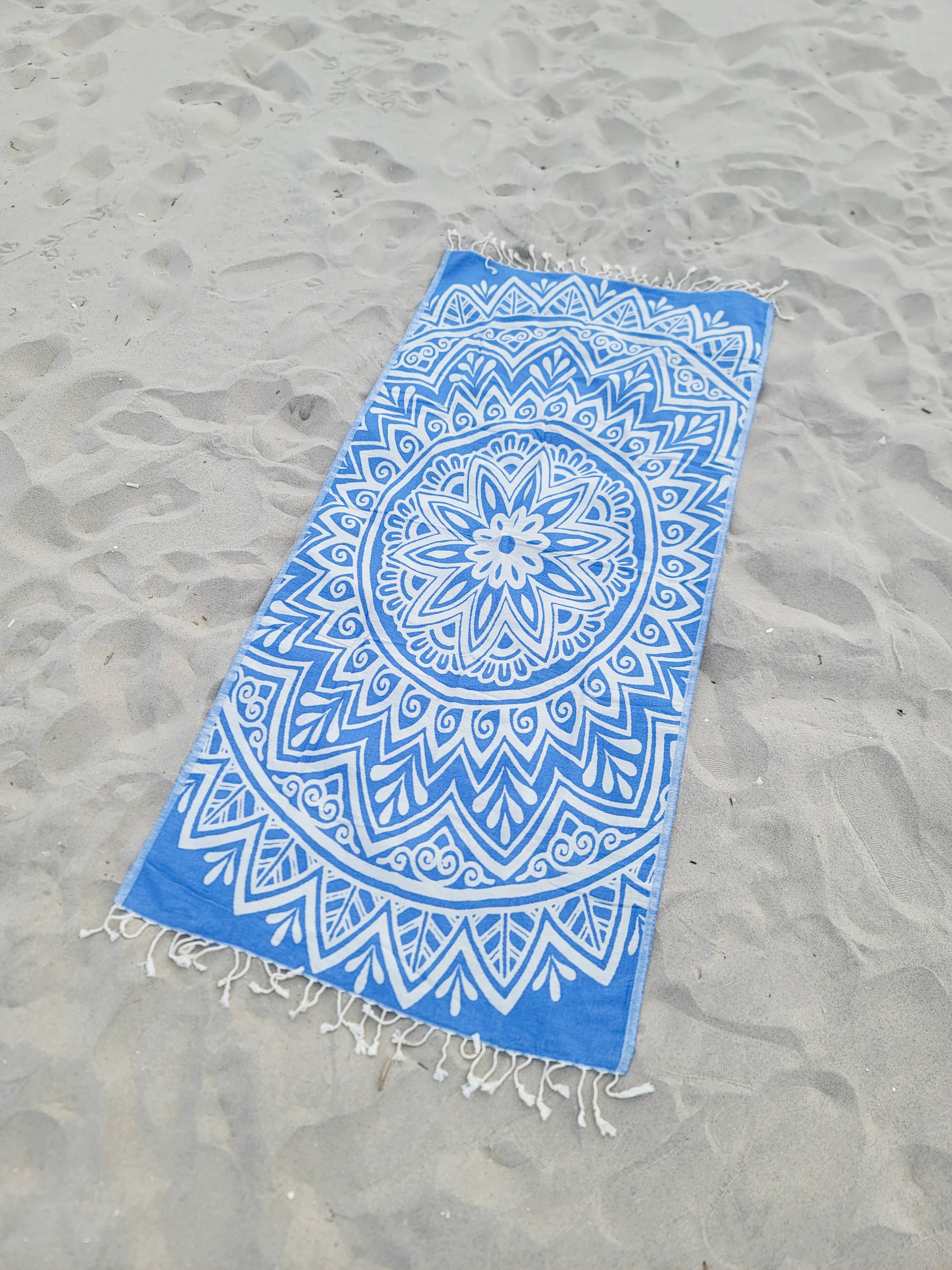 Kalkedon Towels - Mandala Turkish Towel | Double Sided Beach Towel | Sand Free