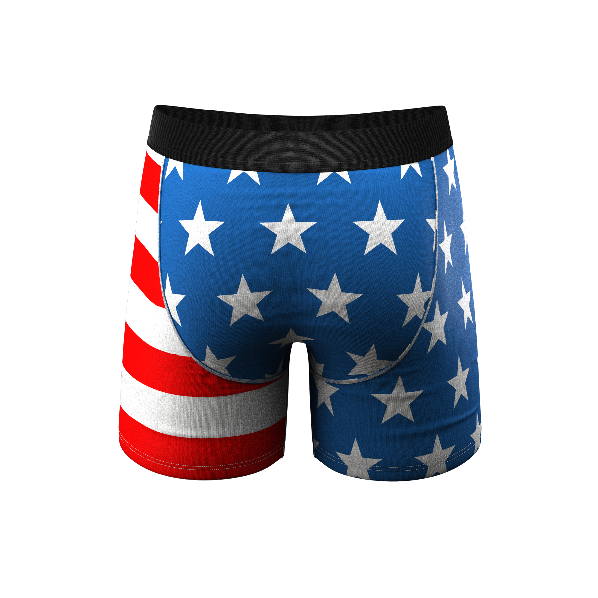 Shinesty, Inc - The Mascot | American Flag Ball Hammock® Pouch Underwear With Fly