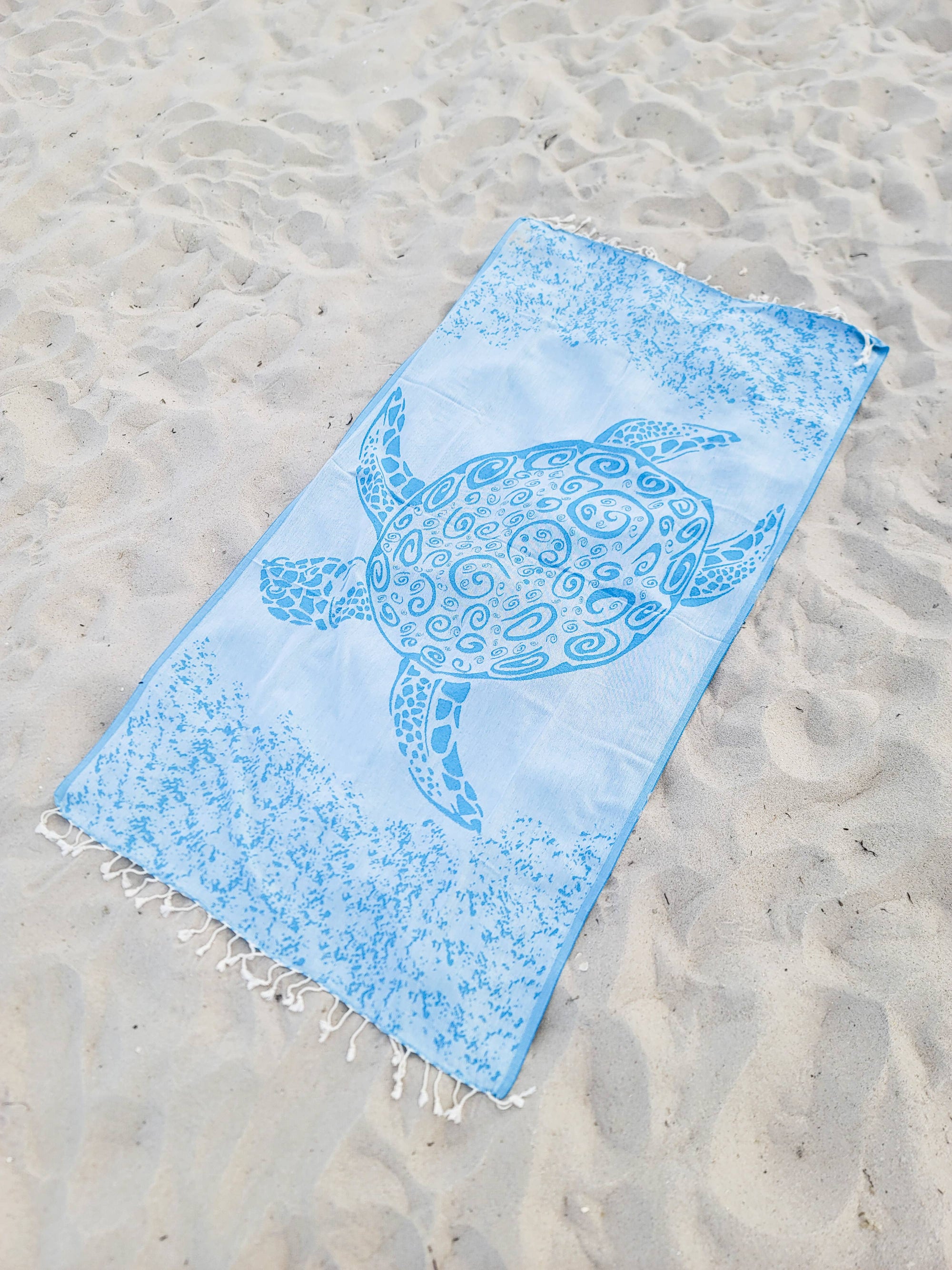 Kalkedon Towels - Caretta Turtle Beach Towel | Oversized Turkish Towel | Sand Free