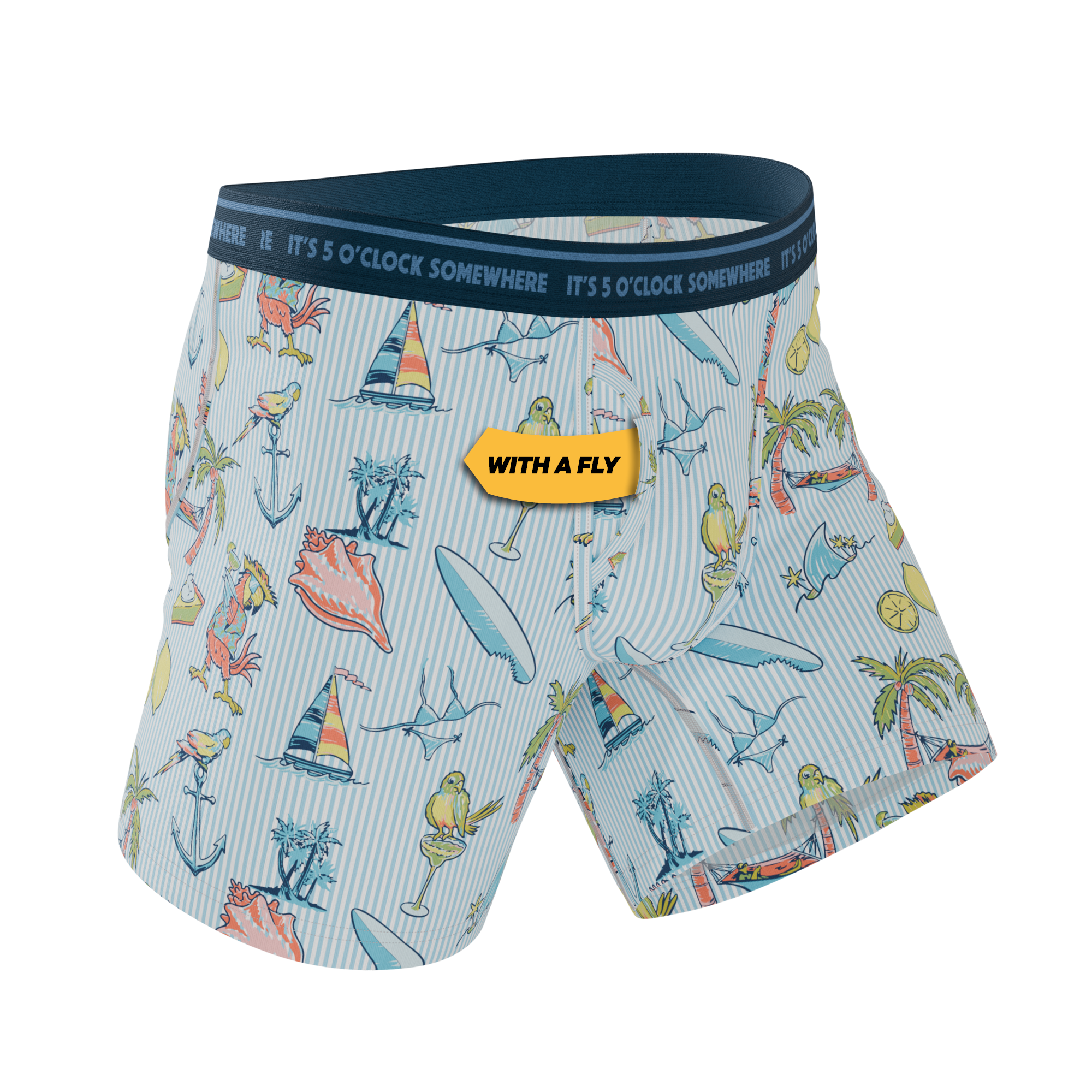Shinesty, Inc - The Boat Drinks | Shinesty x Margaritaville® Ball Hammock® Pouch Underwear With Fly