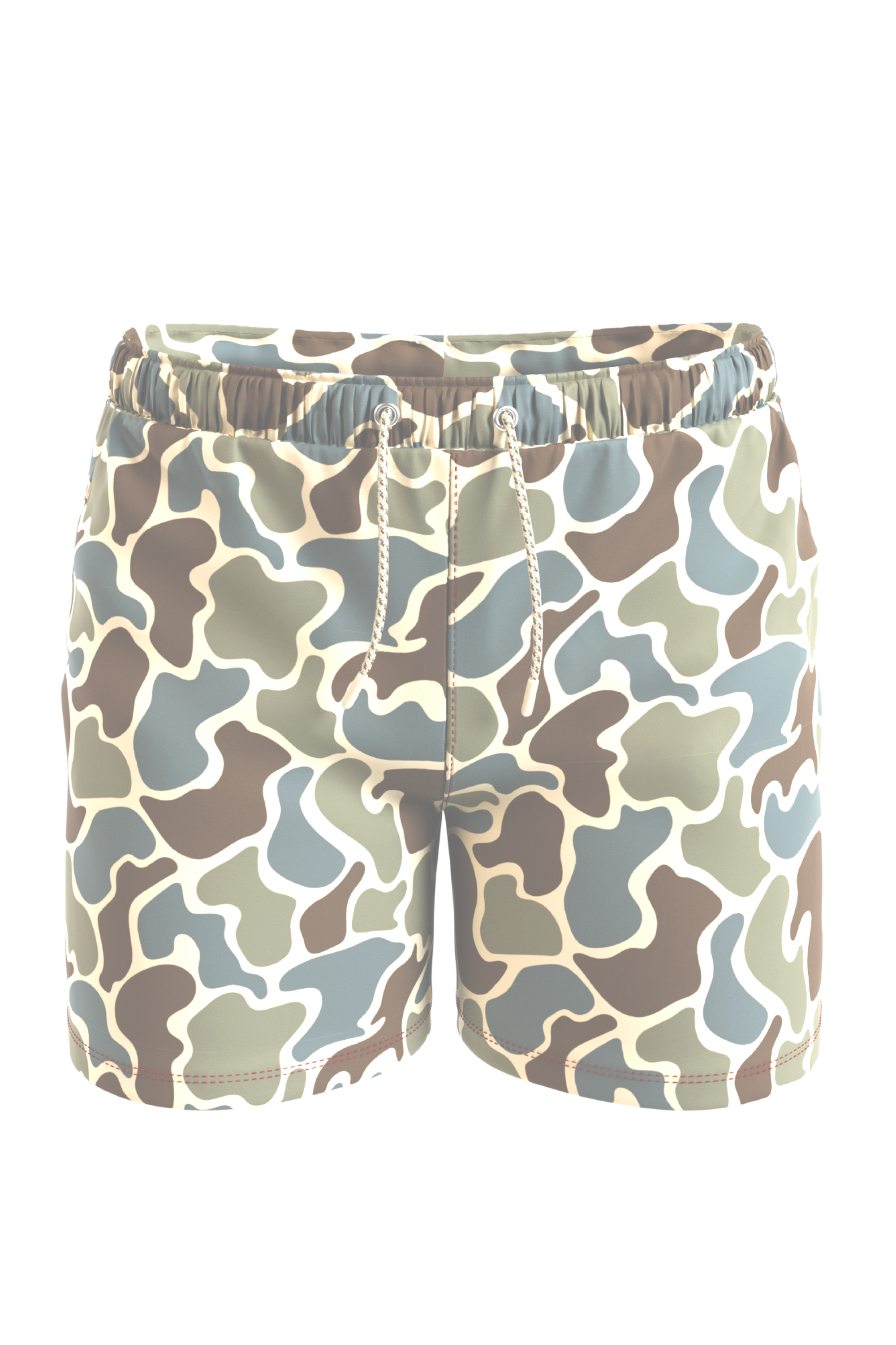 Shinesty, Inc - The Blender | Grey Duck Camo Ball Hammock® Pouch 8" Swim Trunks