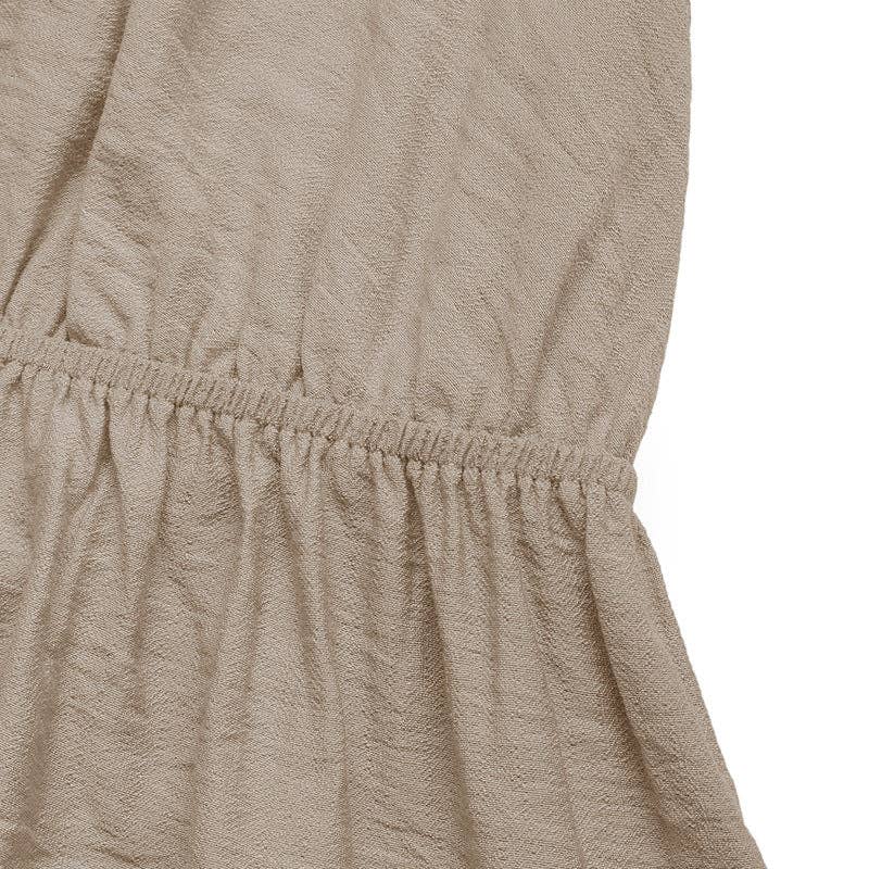 Suhkasana - Brown Halter Deep V Backless Vacation Romper
