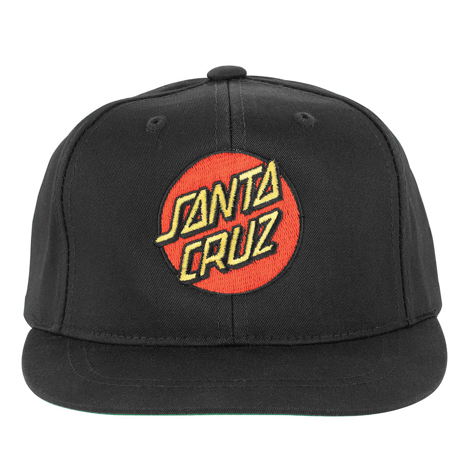 Santa Cruz Classic Dot SnapBack High Profile Hat Black OS Kids Santa Cruz