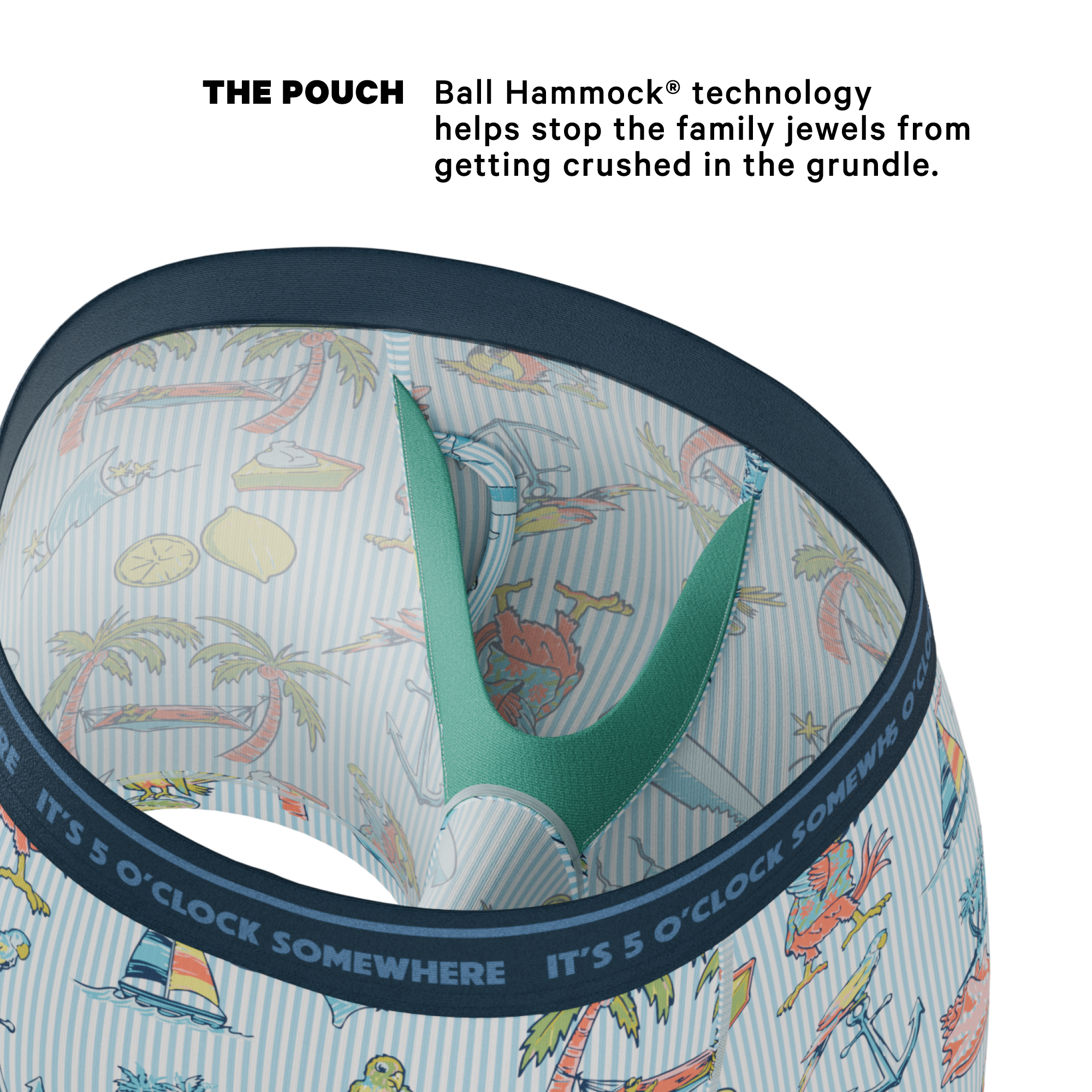 Shinesty, Inc - The Boat Drinks | Shinesty x Margaritaville® Ball Hammock® Pouch Underwear With Fly
