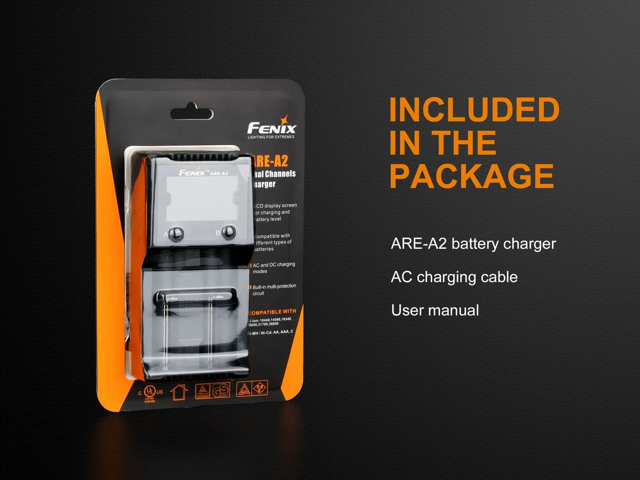 Fenix ARE-A2 Dual Channel Battery Smart Charger