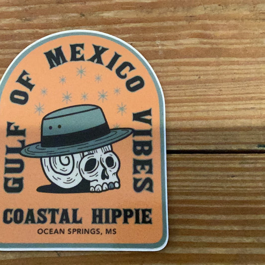 Coastal Hippie Gulf of Mexico Vibes Sticker