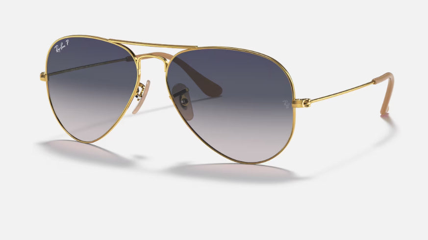 RayBan Blue Gradient Grey with Gold