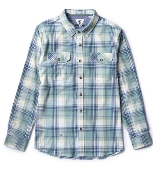 Vissla Central Coast Eco LS Flannel Smokey Jade