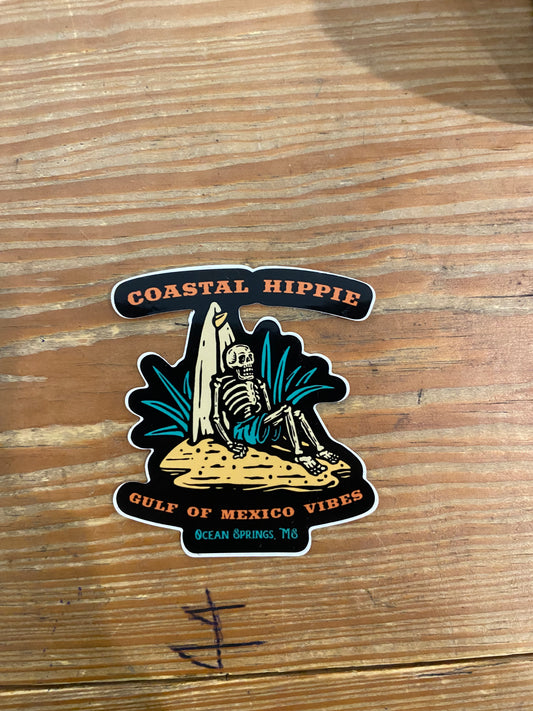 Coastal Hippie Gulf Of Mexico Vibes Sticker