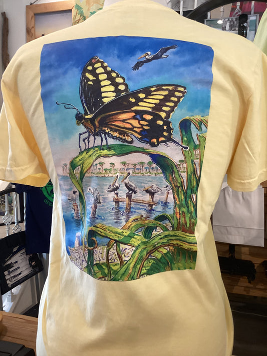 Stig Butterfly Yellow Tee