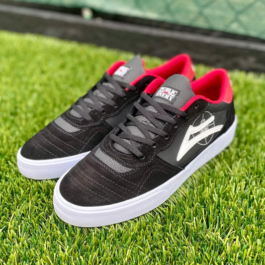 Lakai Public Enemy Cambridge Shoes Black/Red Suede