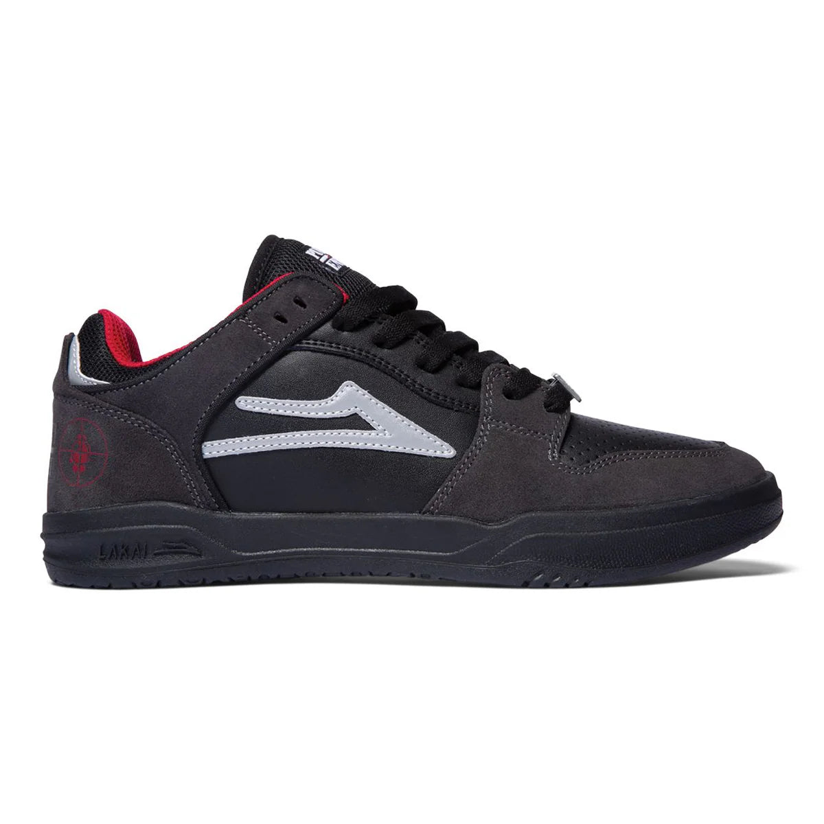 Lakai Public Enemy Telford Low Shoes Black/Charcoal Suede