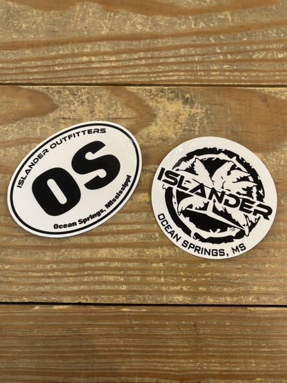 Islander Outfitters Black/White Sticker