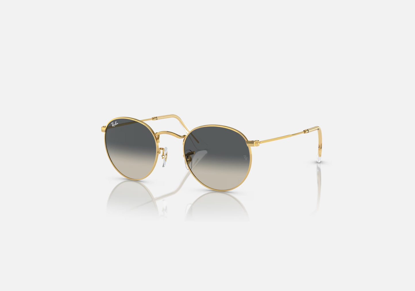 RayBan Round Metal Sunglasses Gold and Grey
