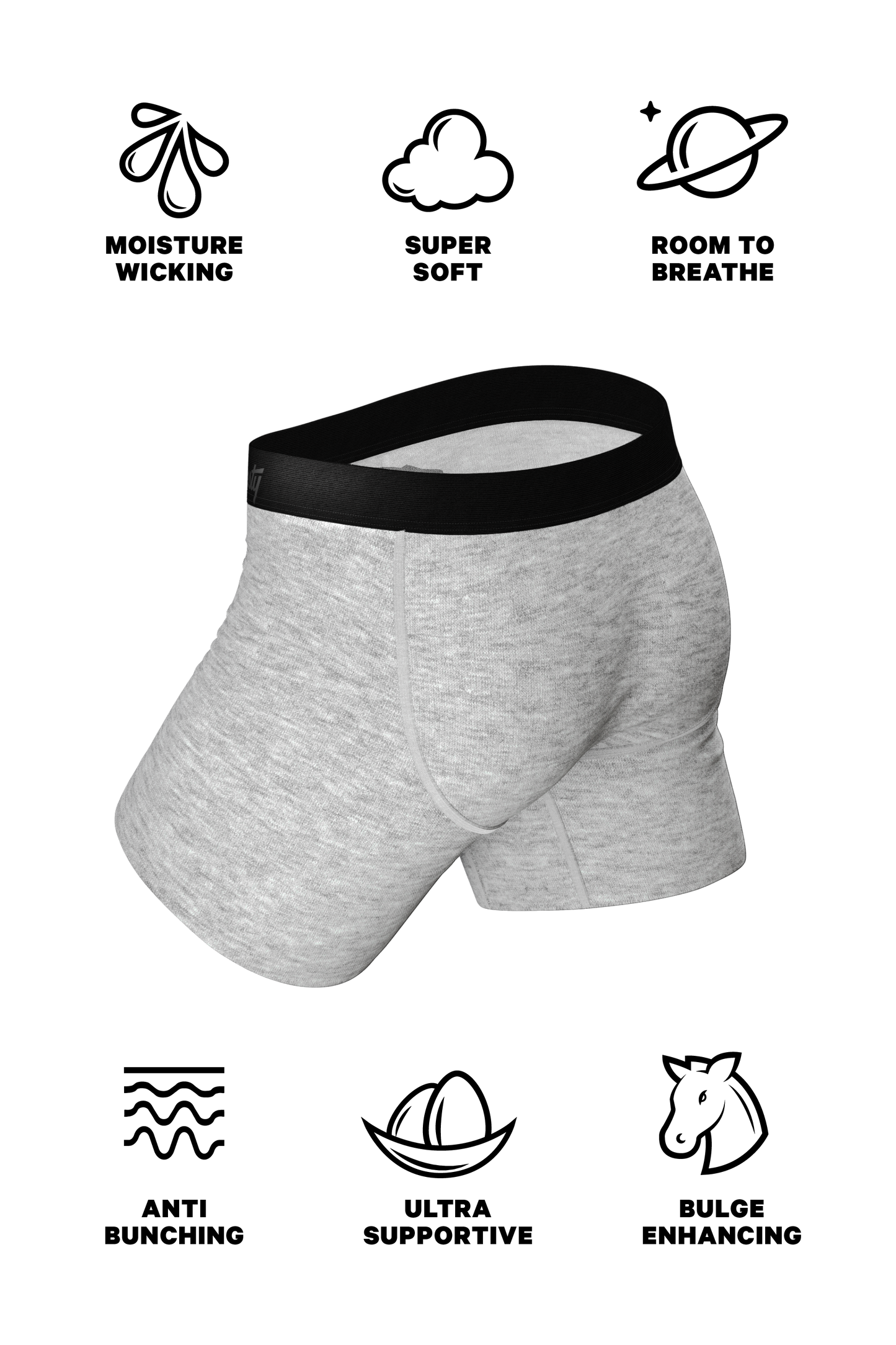 The Intramural Champ | Heathered Grey Ball Hammock® Pouch Underwear