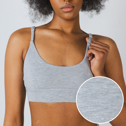 The Intramural Champ | Heather Grey Strappy Bralette