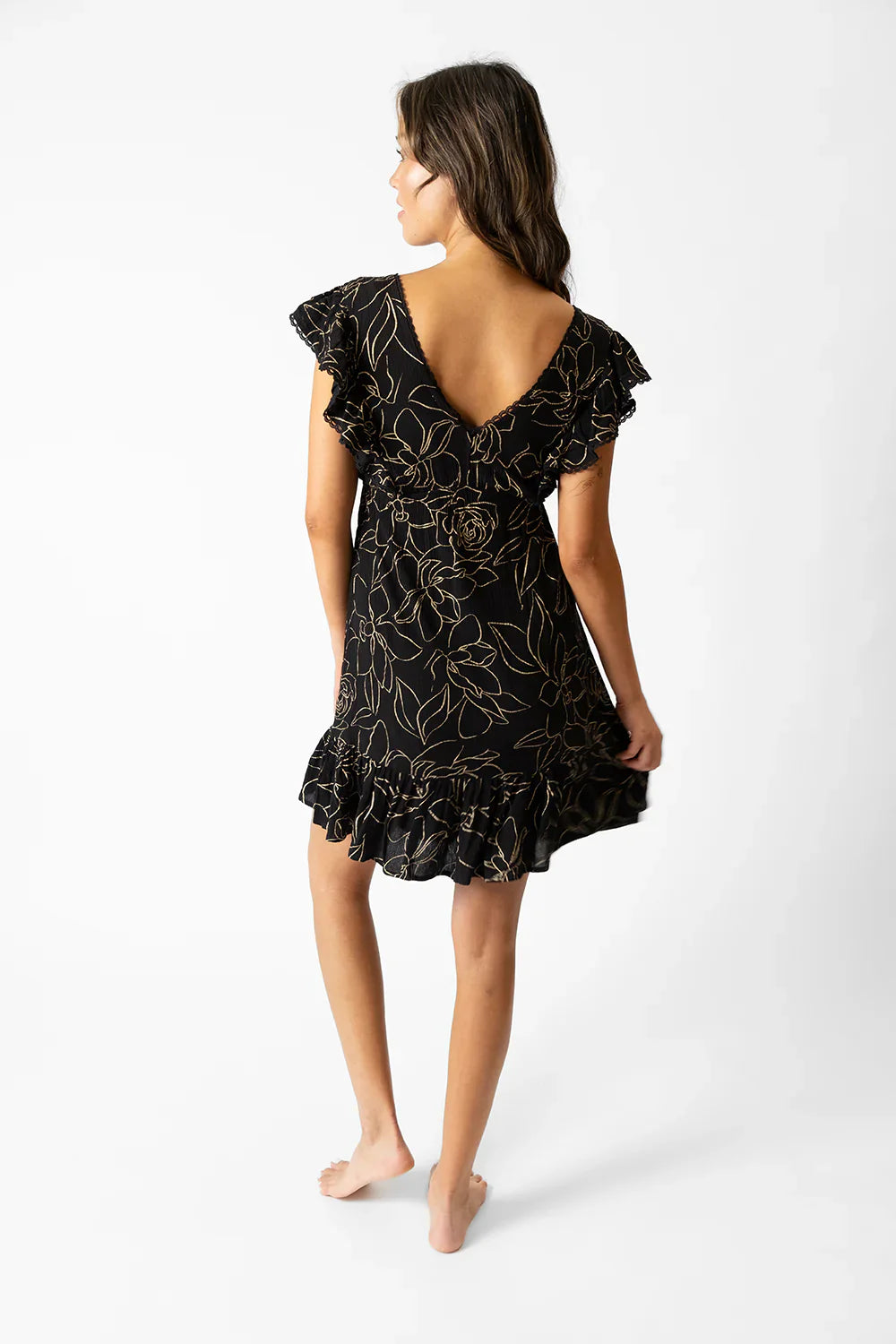 Koy Resort Miami Shine Ruffle Dress