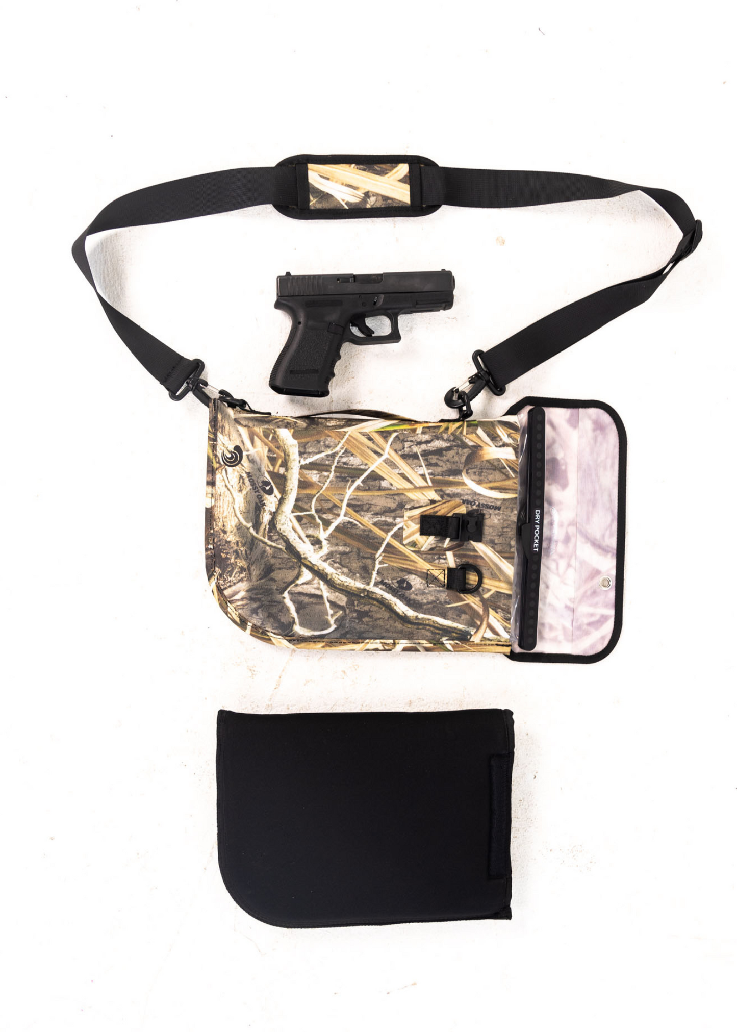 Mossy Oak - Auto-Sealing, Waterproof, Floating, Scent Proof Universal Pistol Bag