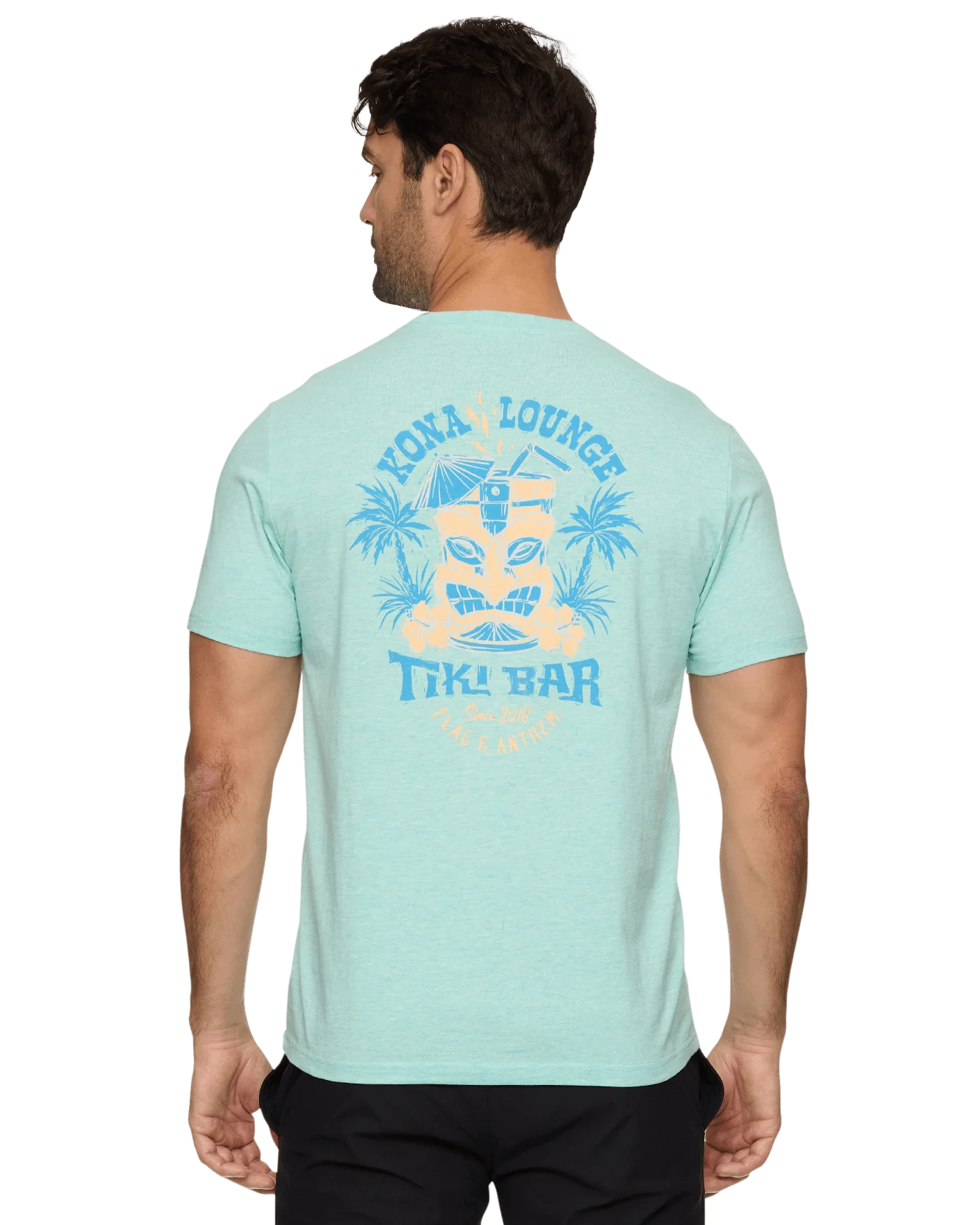 Flag and Anthem Tiki Bar Tee - Seafoam Heather