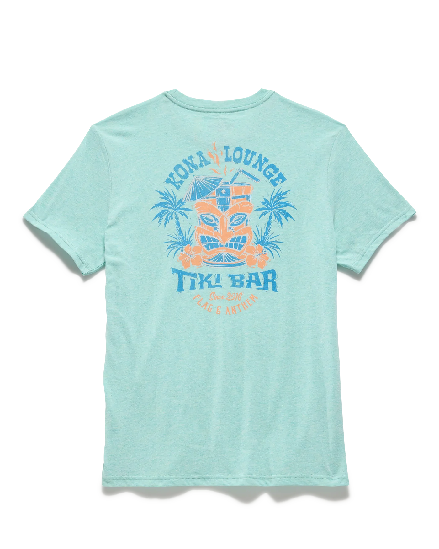 Flag and Anthem Tiki Bar Tee - Seafoam Heather