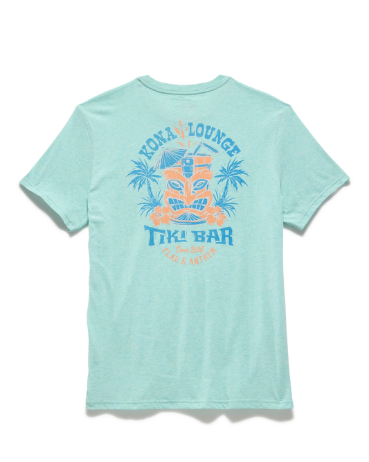 Flag and Anthem Tiki Bar Tee - Seafoam Heather