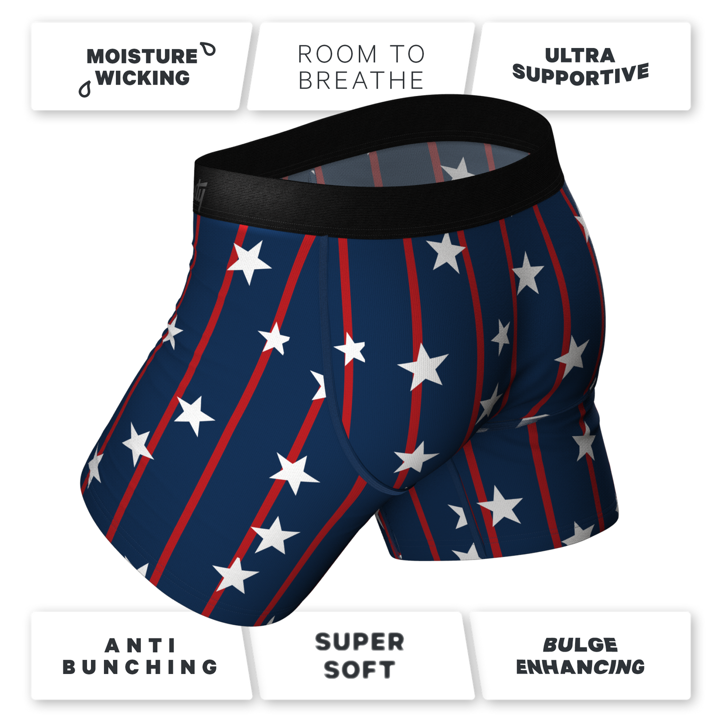 The Stars & Stripes | USA Pinstripe Ball Hammock® Pouch Underwear