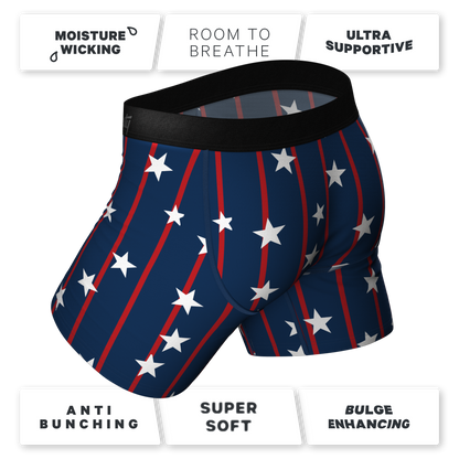 The Stars & Stripes | USA Pinstripe Ball Hammock® Pouch Underwear