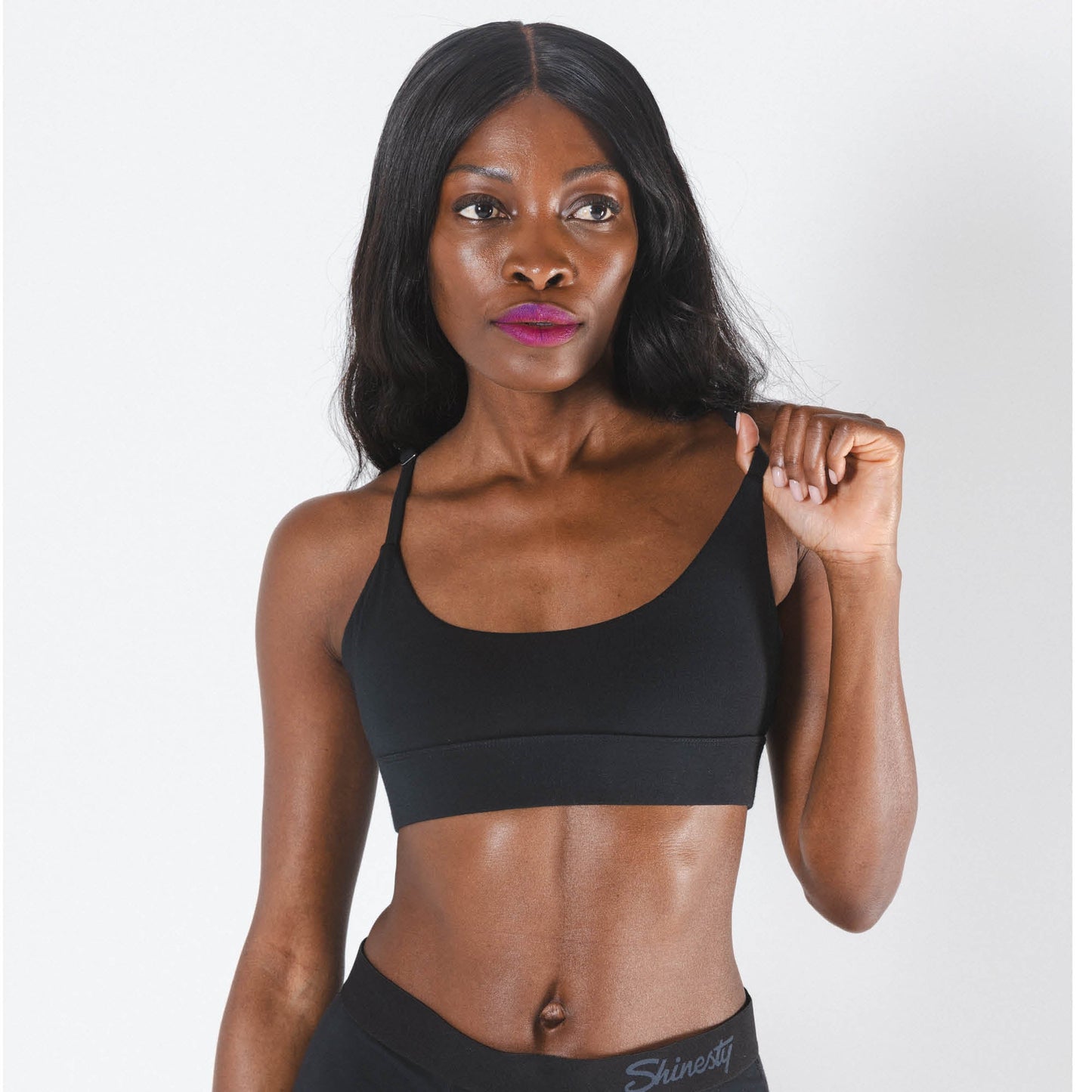 The Threat Level Midnight | Black Strappy Bralette