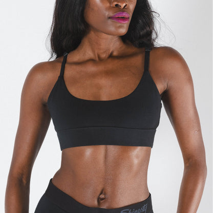 The Threat Level Midnight | Black Strappy Bralette