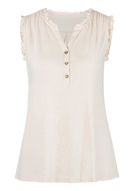 Lascana - LASCANA Women's Ruffle Detail Tank Top