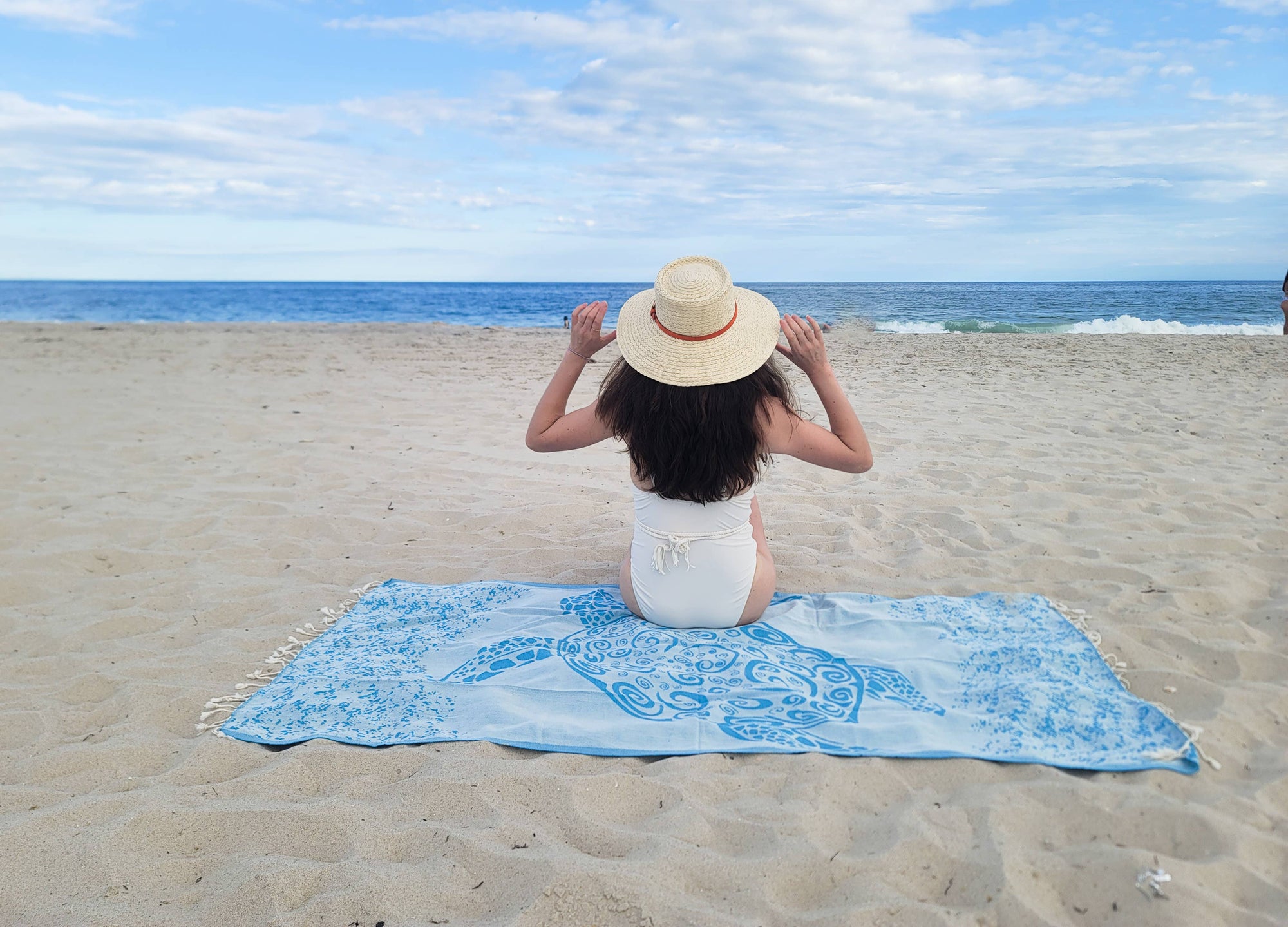 Kalkedon Towels - Caretta Turtle Beach Towel | Oversized Turkish Towel | Sand Free