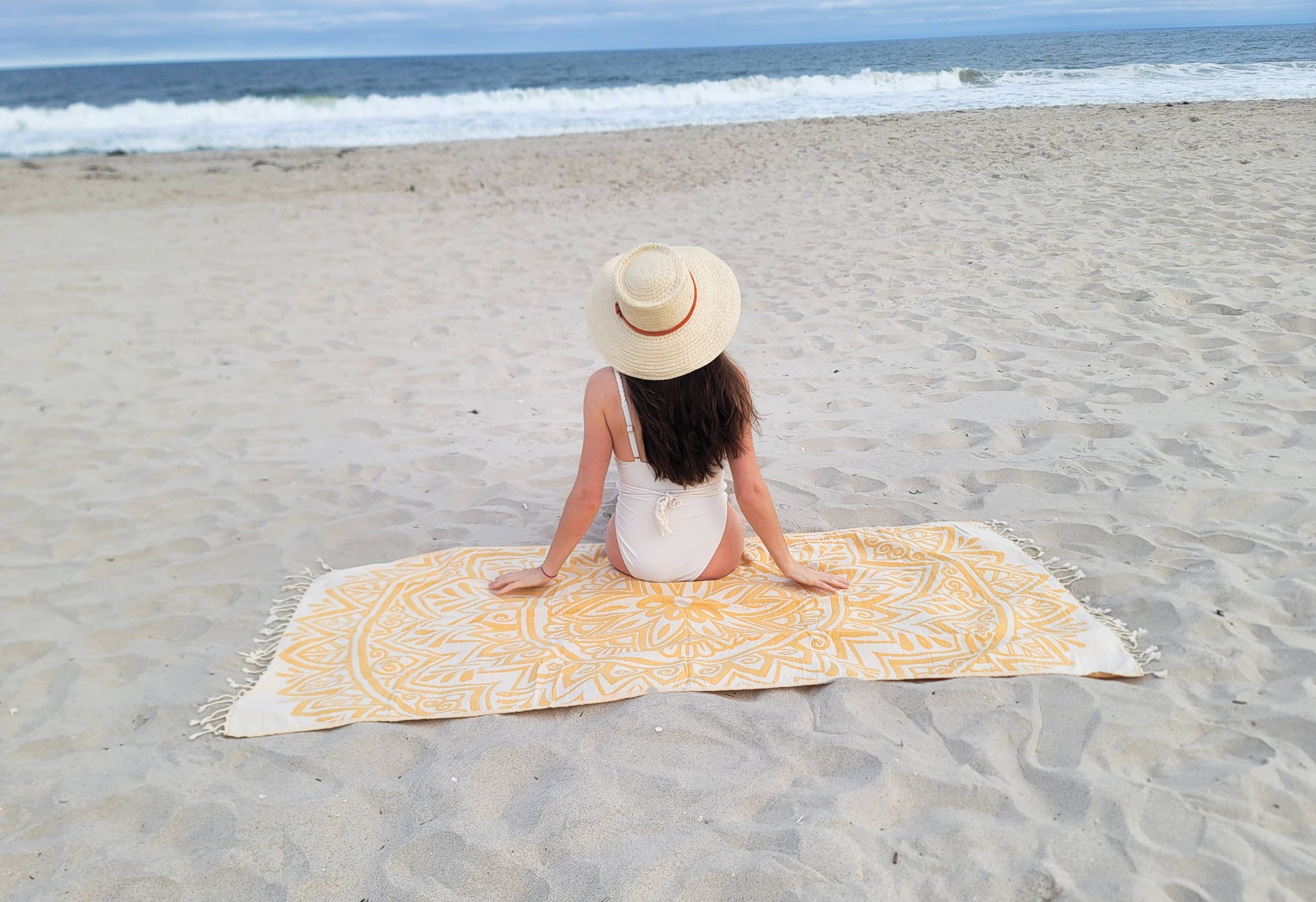 Kalkedon Towels - Mandala Turkish Towel | Double Sided Beach Towel | Sand Free