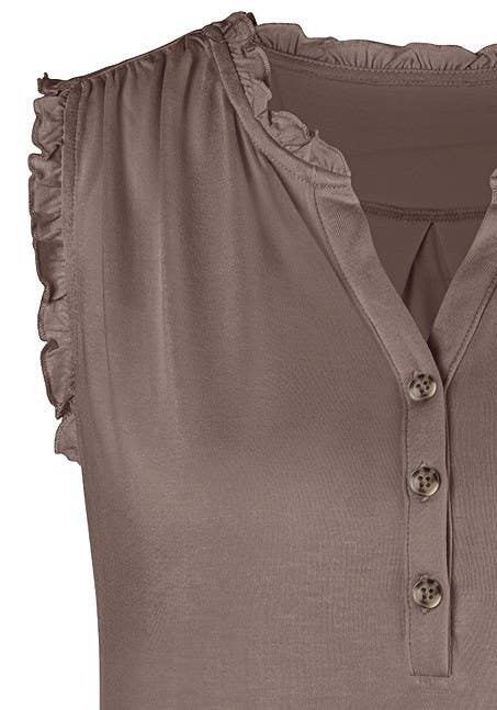 Lascana - LASCANA Women's Ruffle Detail Tank Top