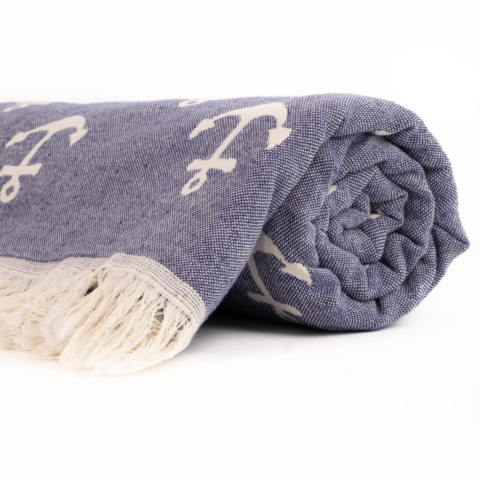 Kalkedon Towels - Turkish Beach Towel | Double Sided Anchor Towels |