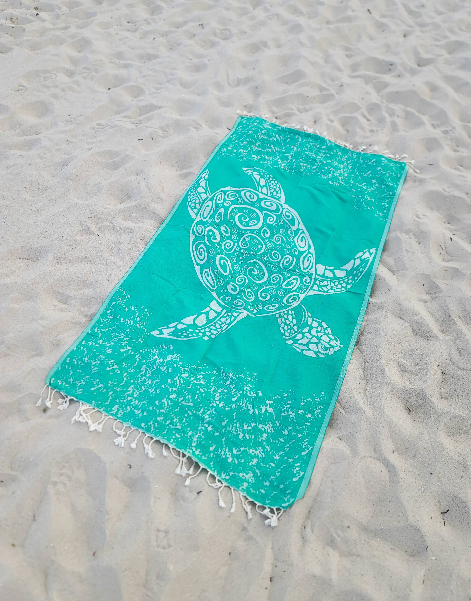 Kalkedon Towels - Caretta Turtle Beach Towel | Oversized Turkish Towel | Sand Free