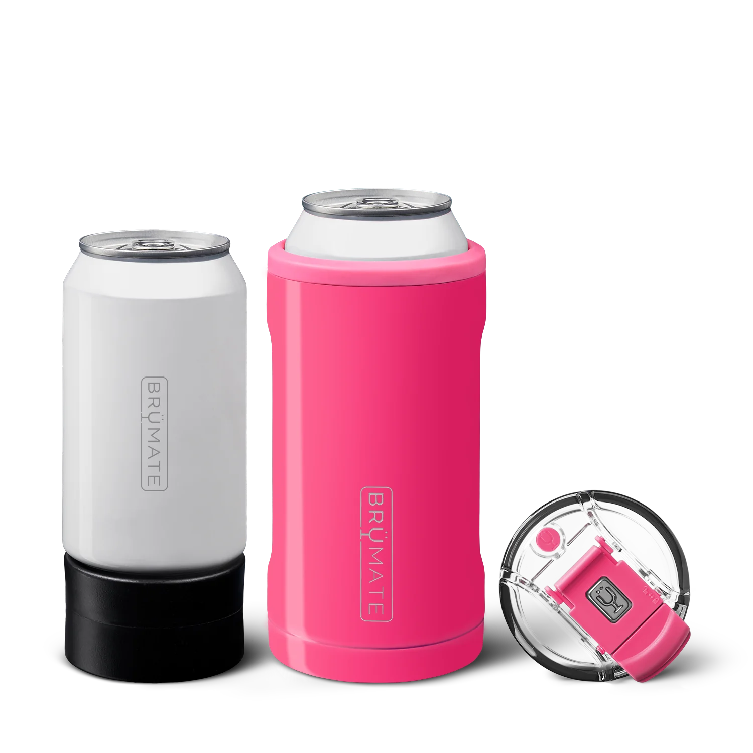 Brumate Can Cooler in Pink with Sleek Design for Keeping Drinks Cold