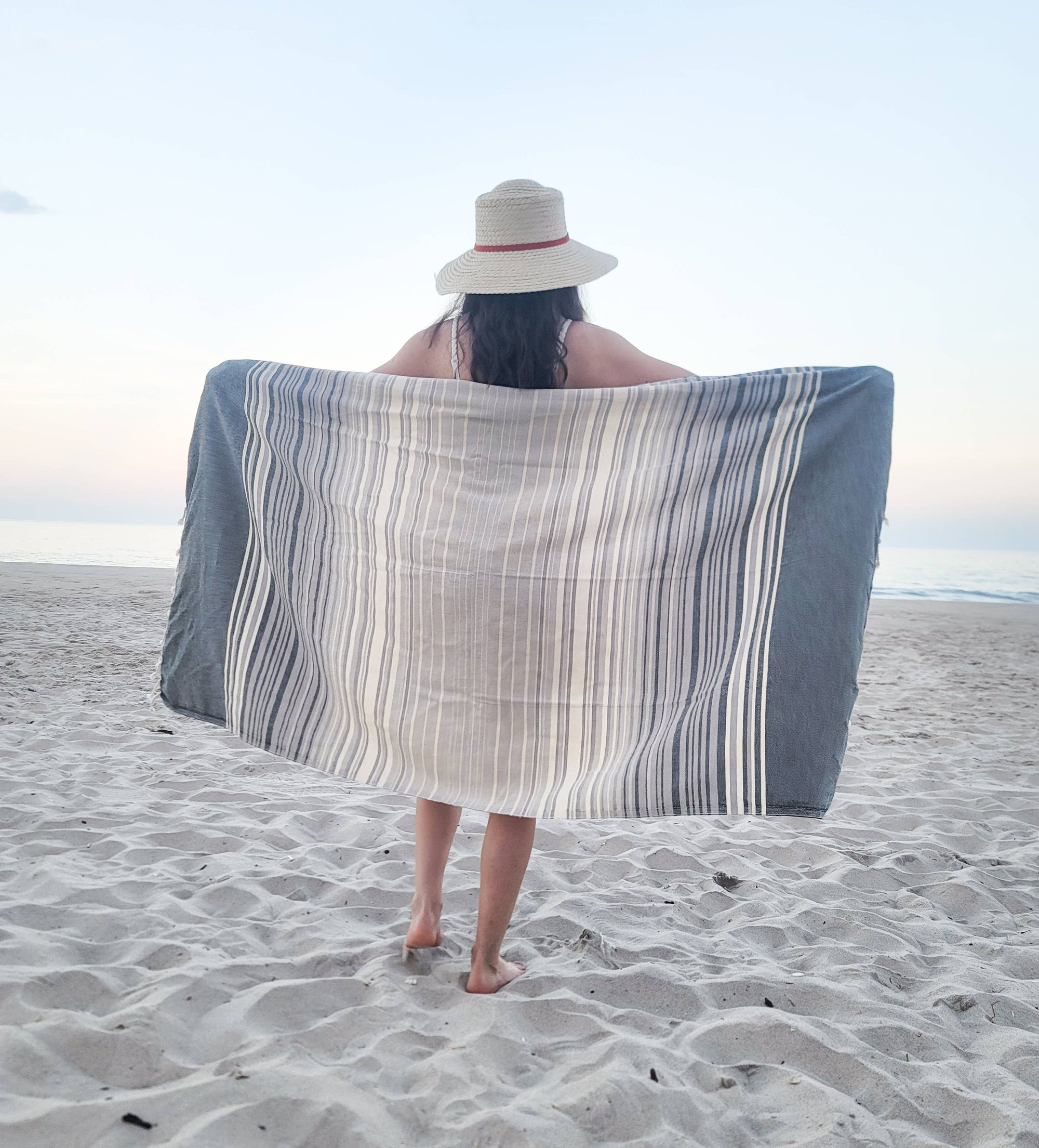 Kalkedon Towels - Tegula Turkish Towel | Sand Free Beach Towel |Jacquard Woven