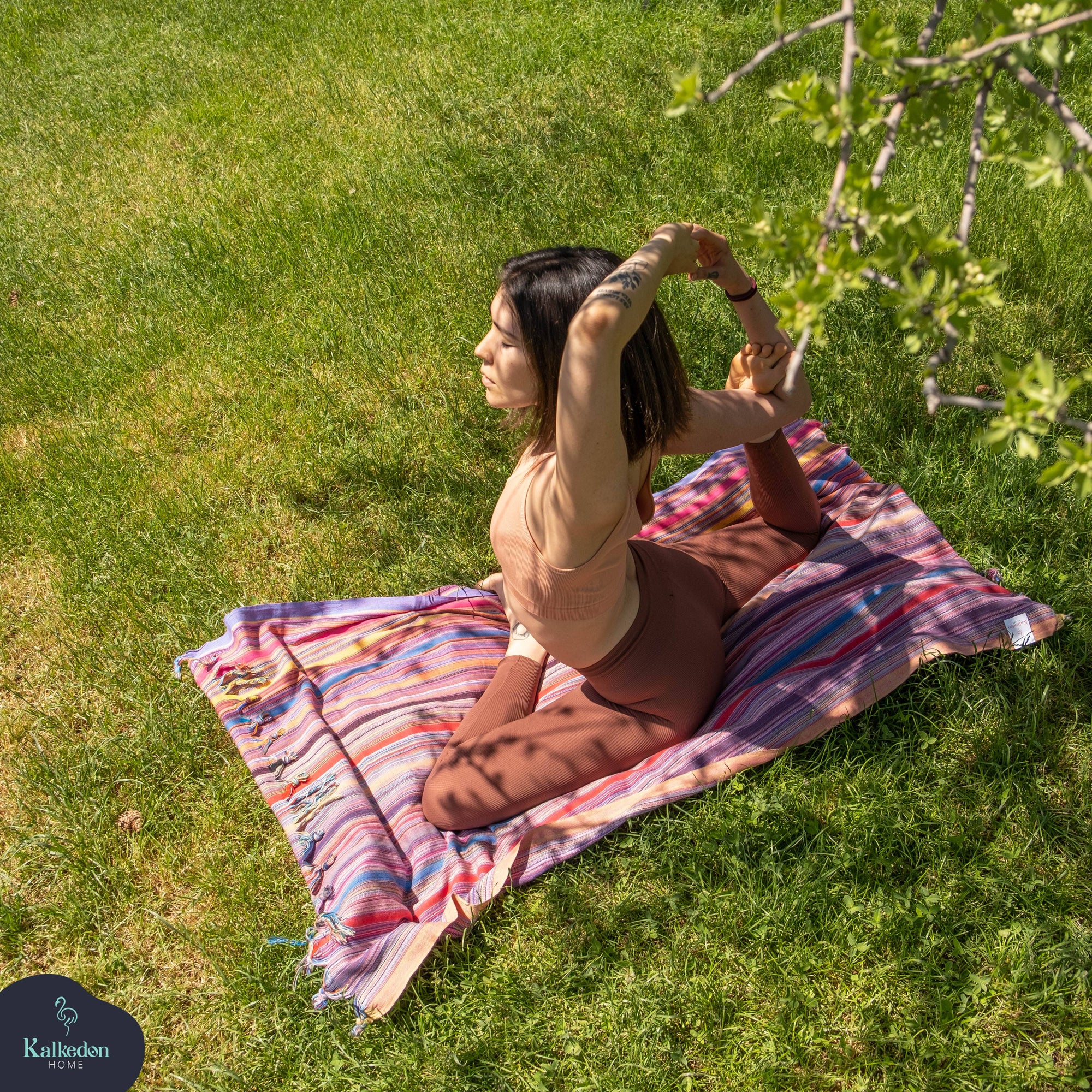 Kalkedon Towels - Rainbow Beach Towel | Turkish Towel | Sarong | Beach Wrap