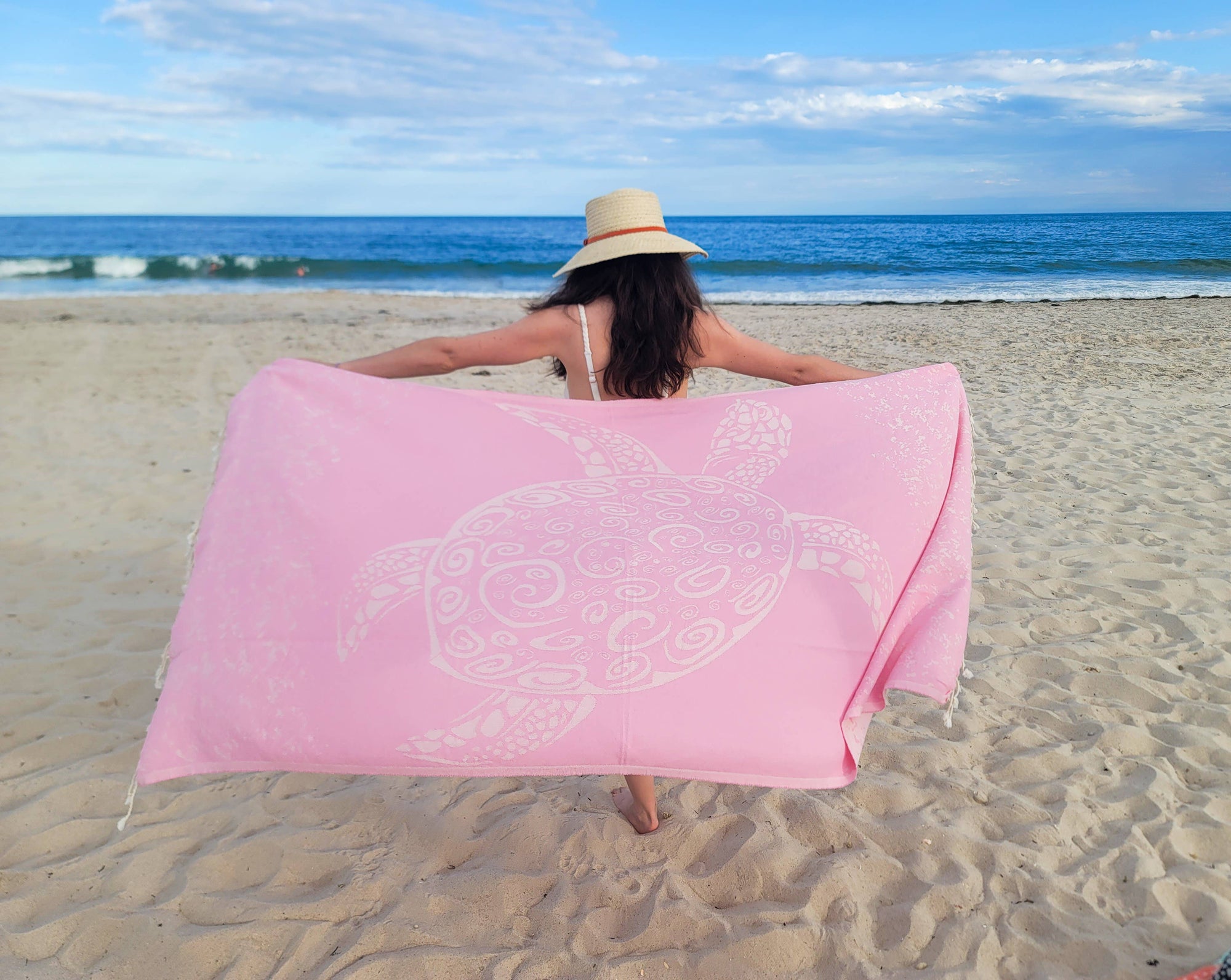Kalkedon Towels - Caretta Turtle Beach Towel | Oversized Turkish Towel | Sand Free