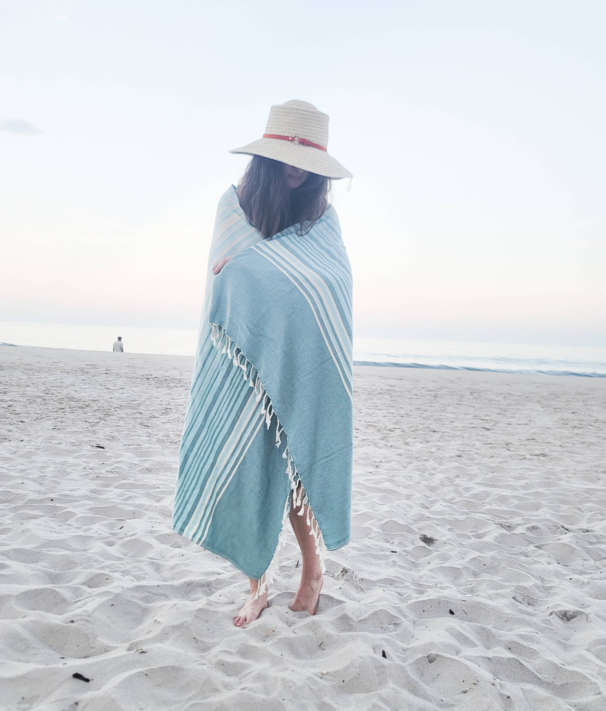 Kalkedon Towels - Tegula Turkish Towel | Sand Free Beach Towel |Jacquard Woven