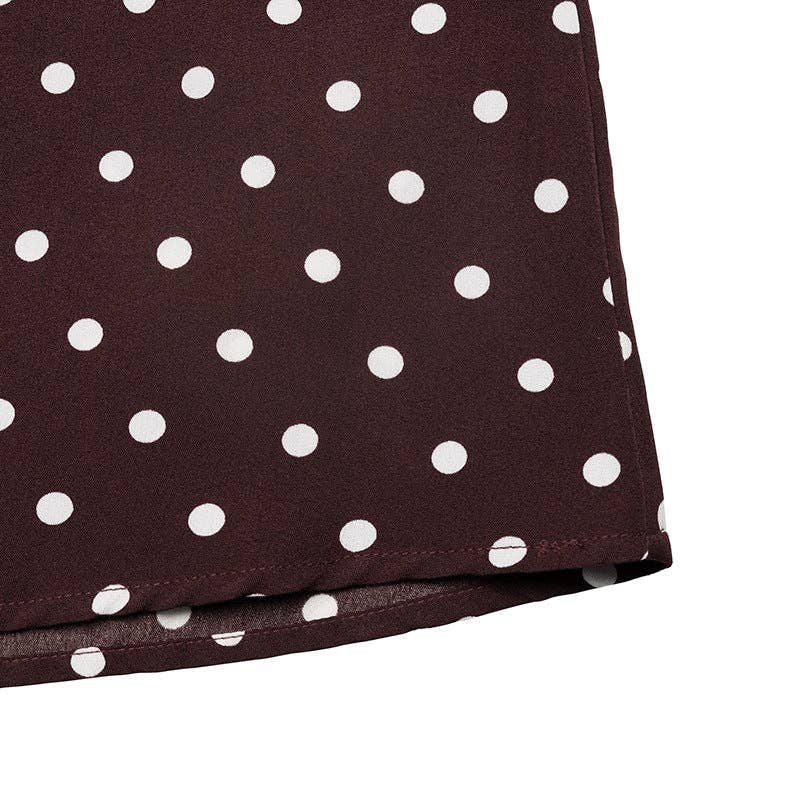 Suhkasana - Black Polka Dot Halter Deep V Maxi Dress Summer