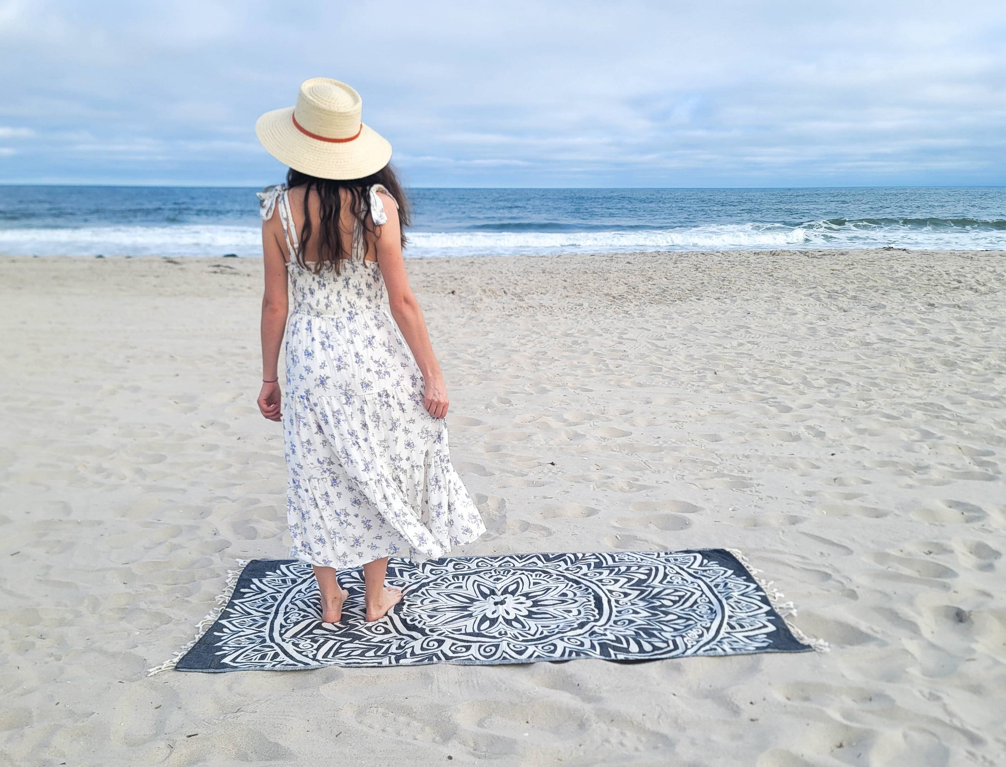 Kalkedon Towels - Mandala Turkish Towel | Double Sided Beach Towel | Sand Free