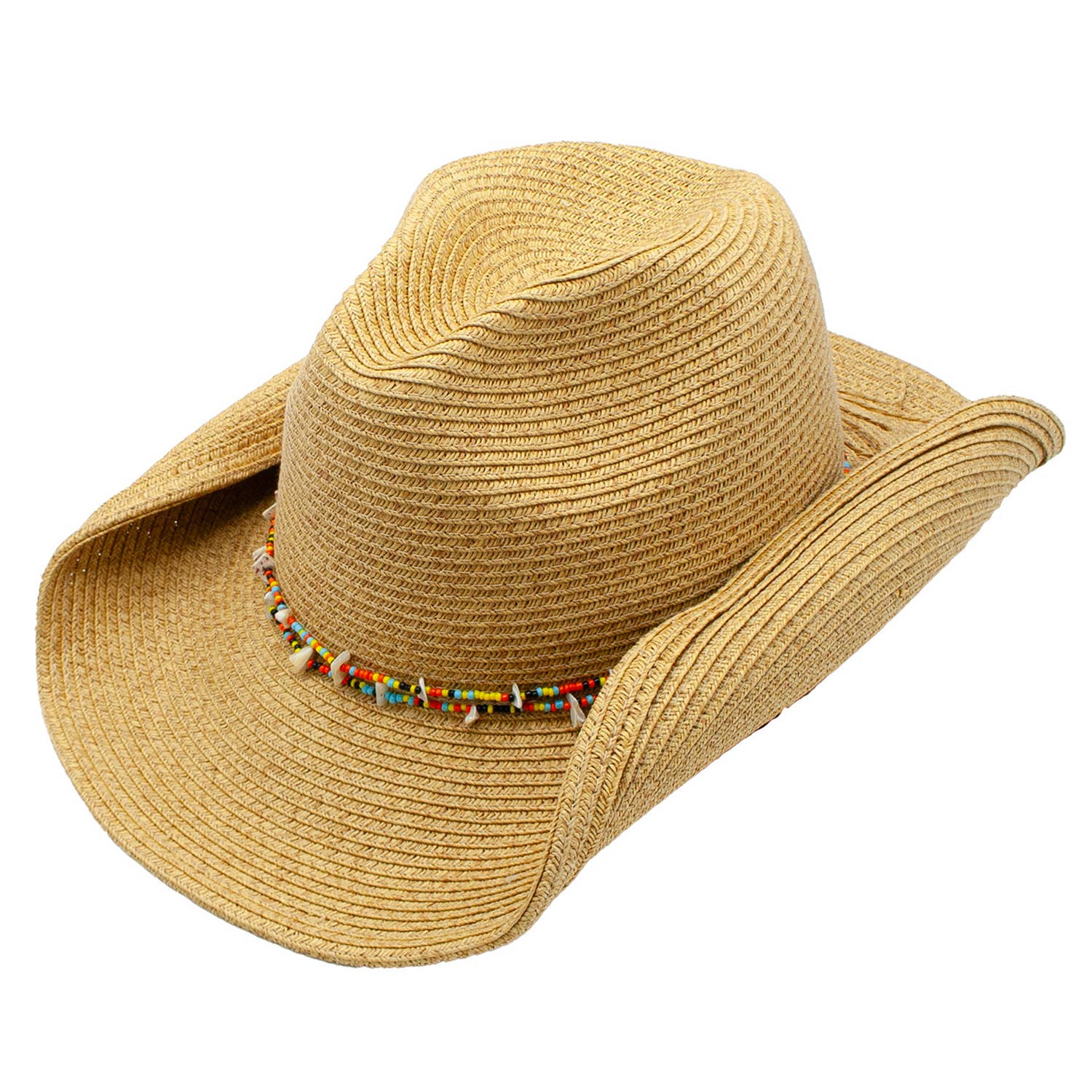 Peter Grimm - Hanai Straw Color Beaded Adjustable Western Hat