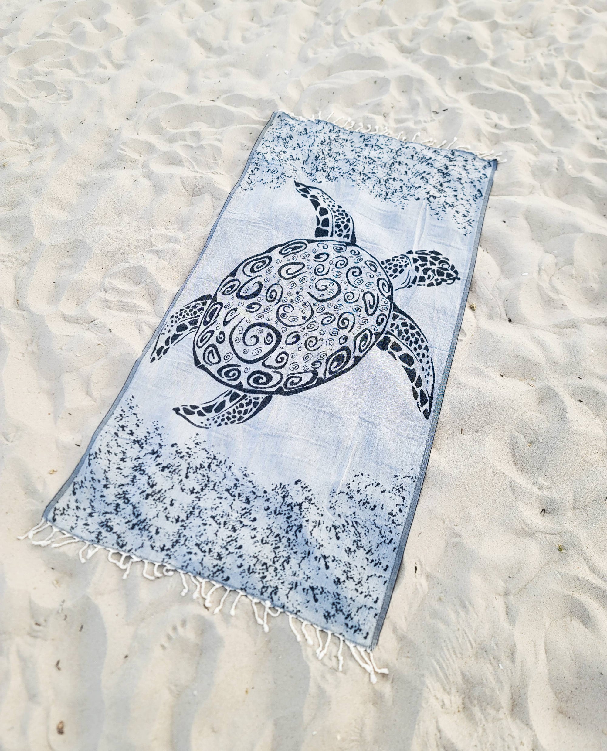 Kalkedon Towels - Caretta Turtle Beach Towel | Oversized Turkish Towel | Sand Free