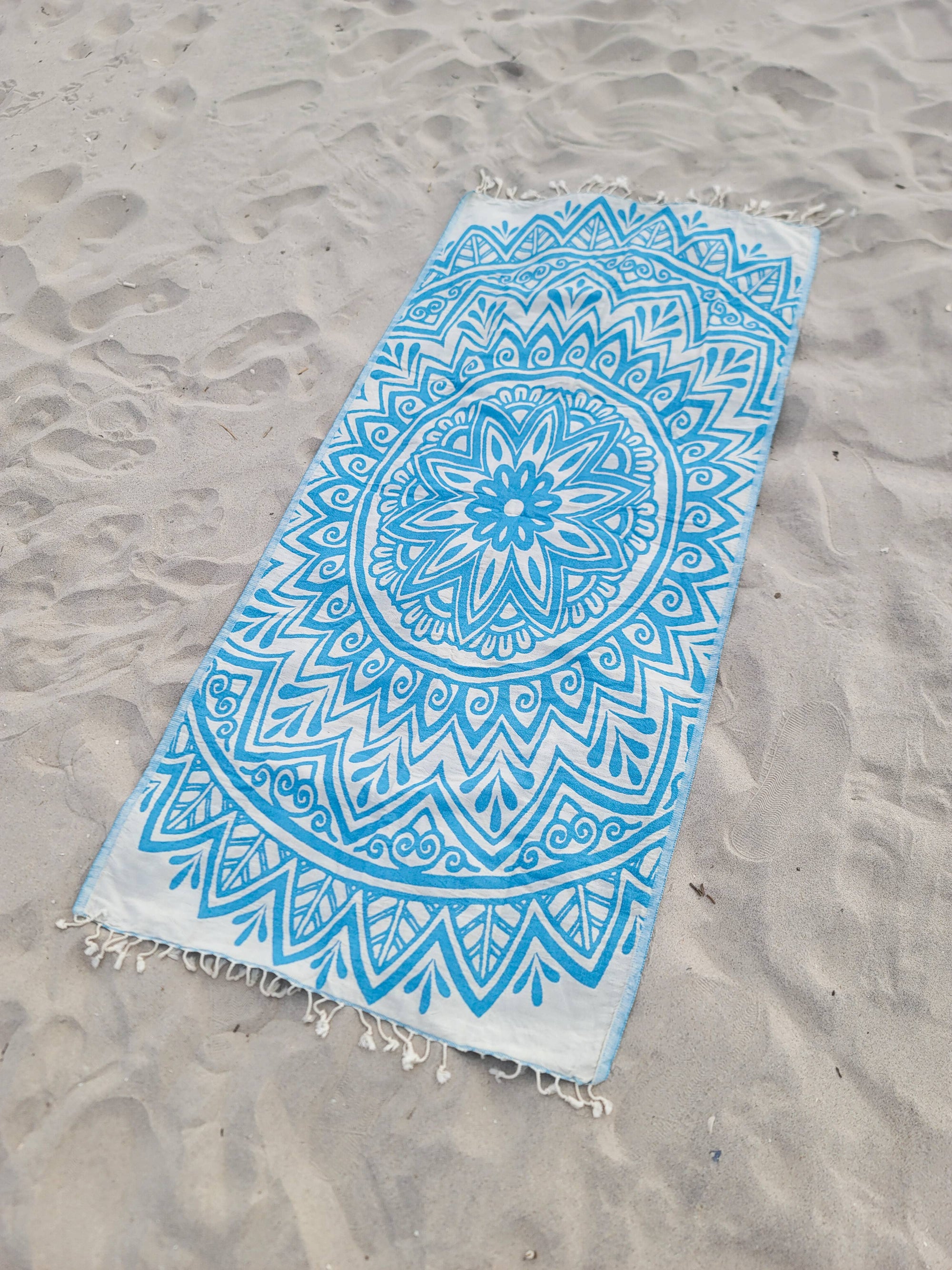 Kalkedon Towels - Mandala Turkish Towel | Double Sided Beach Towel | Sand Free