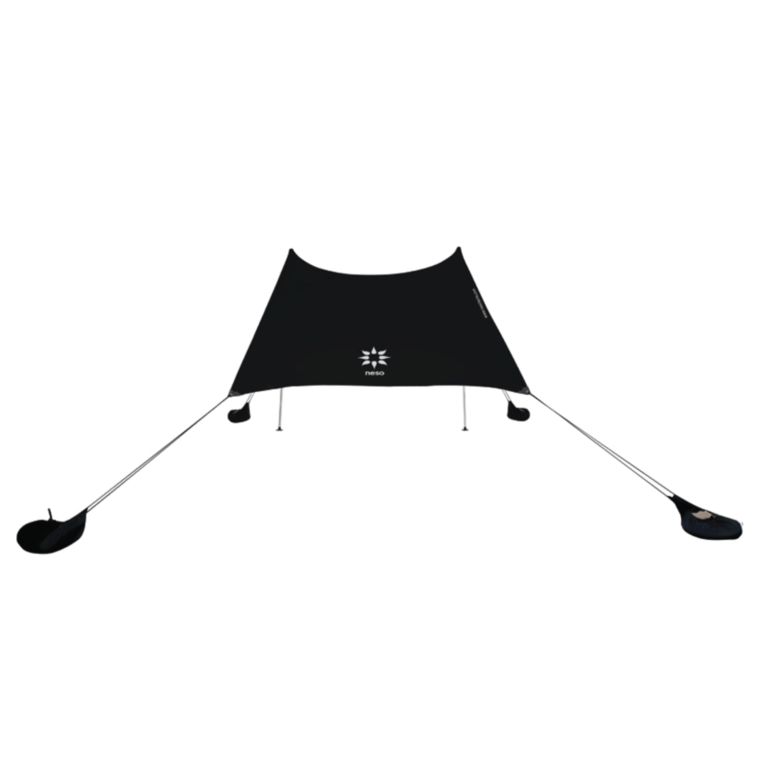 Neso UV protection beach tent in black with sturdy poles and adjustable stakes for sunny days