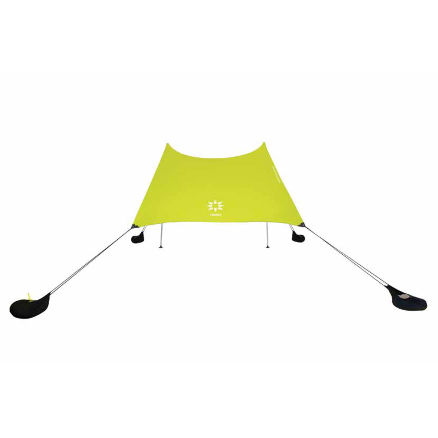 Neso UV protection beach tent in bright yellow with sturdy poles and sand anchors