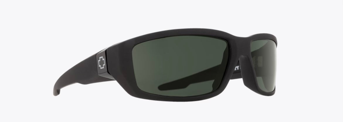 Spy sunglasses dirty mo soft matte black happy grey green polar